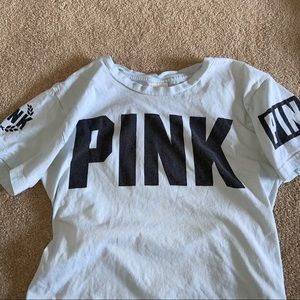 Baby blue crop top from Pink